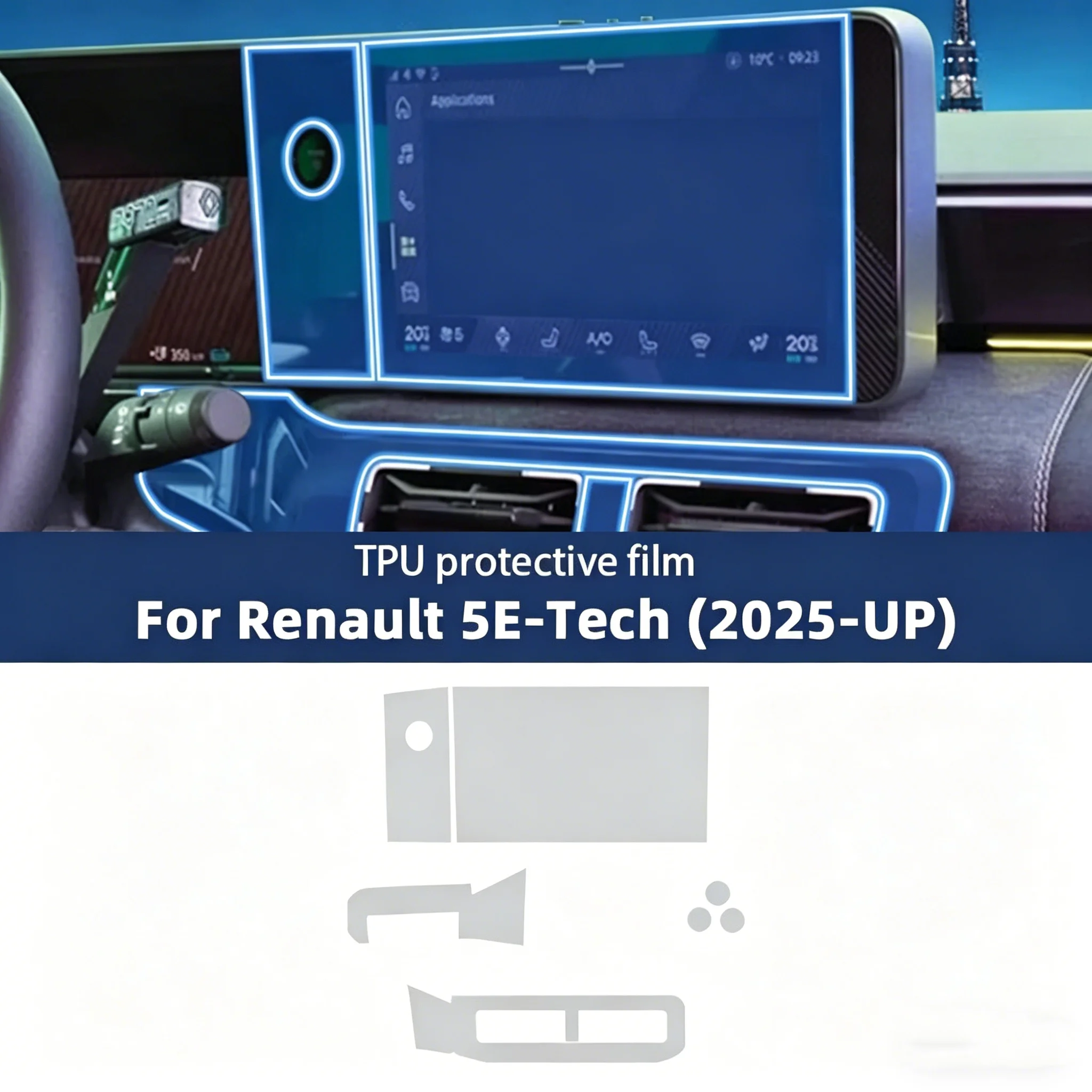 Interior Design Tech - ルノー 5 E-Tech 2025-2026 クリア TPU