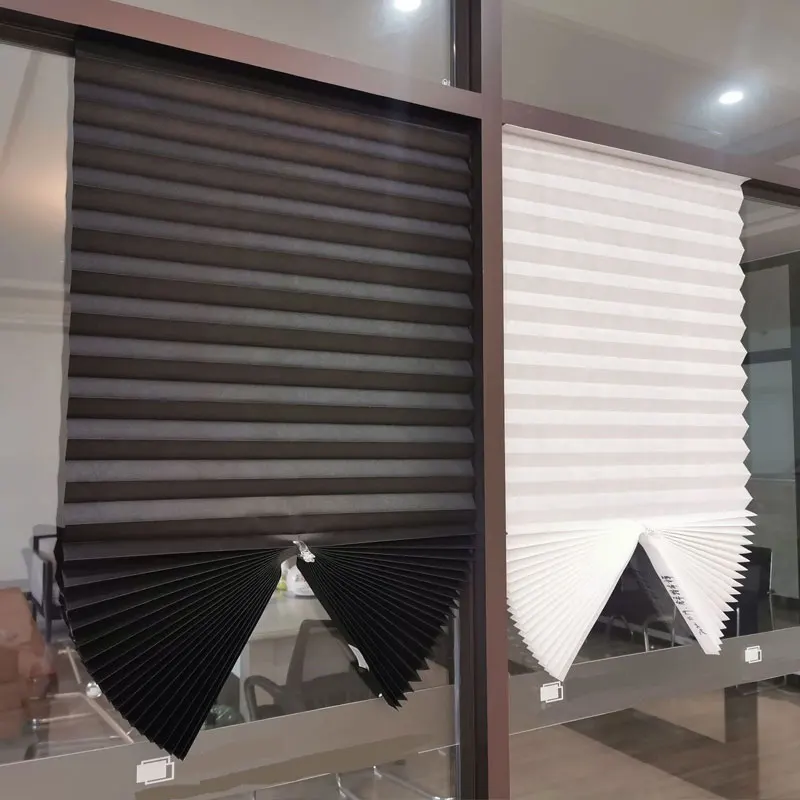 Linen Roller Blind - 1Pc シェード自己粘着ハーフウィンドウ不織布折りたたみカーテン浴室バルコニーリビングルームバルコニーカーテンプリーツブラインド