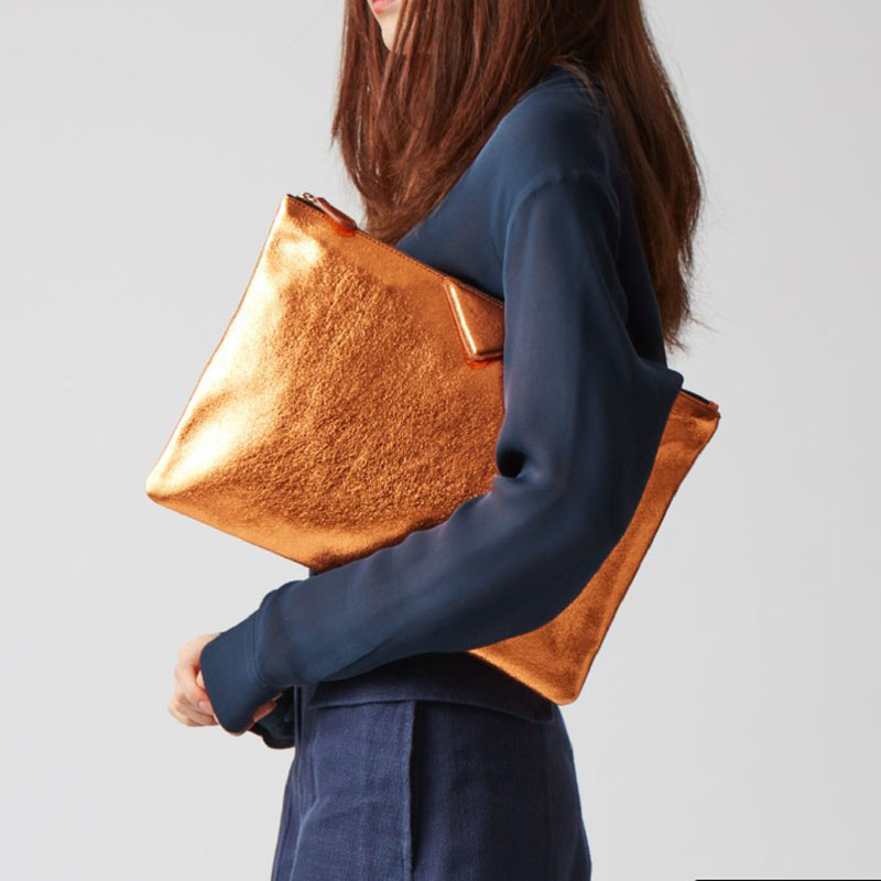 Interior Design Documentation - 女性の新しいトレンディなクラッチバッグ、2026 デザイナー高級ファッションソフトレザー大容量封筒ポーチバッグドキュメントポケット A466