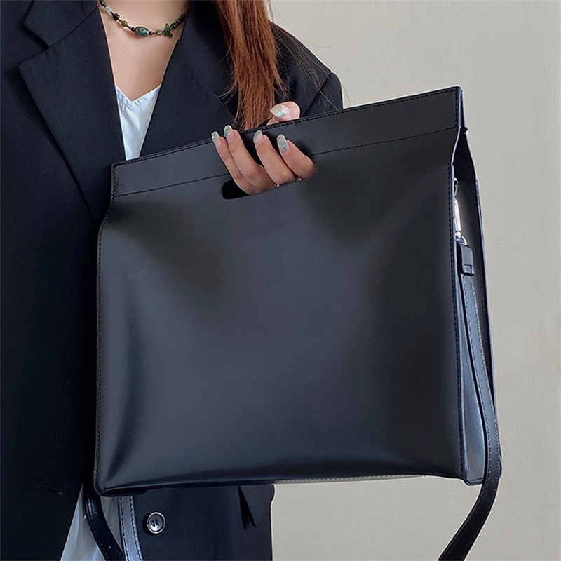 Interior Design Documentation - 女性用大容量ニッチデザインショルダークロスボディトートバッグ、ノートパソコン、書類、オフィスワーク、通勤用