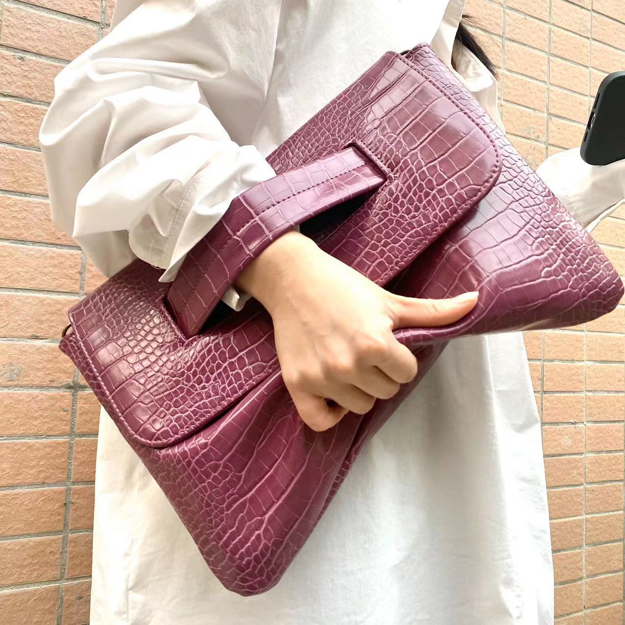 Interior Design Documentation - デザイナーブランドの新しい高品質ファッションクロコダイルプリントハンドバッグ大容量ドキュメントバッグ男性と女性用Сумкаホットセール