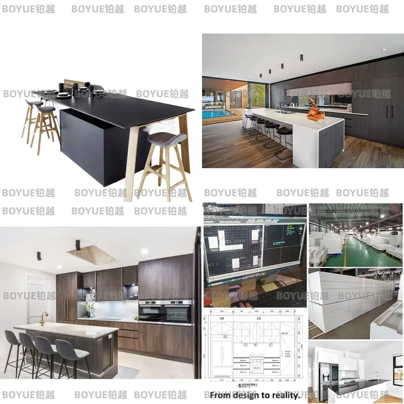 Interior Design Kitchen Modern - モダンなカスタムキッチンキャビネット、家全体の家具デザイン、収納棚、ワードローブ、家のインテリア装飾ソリューション