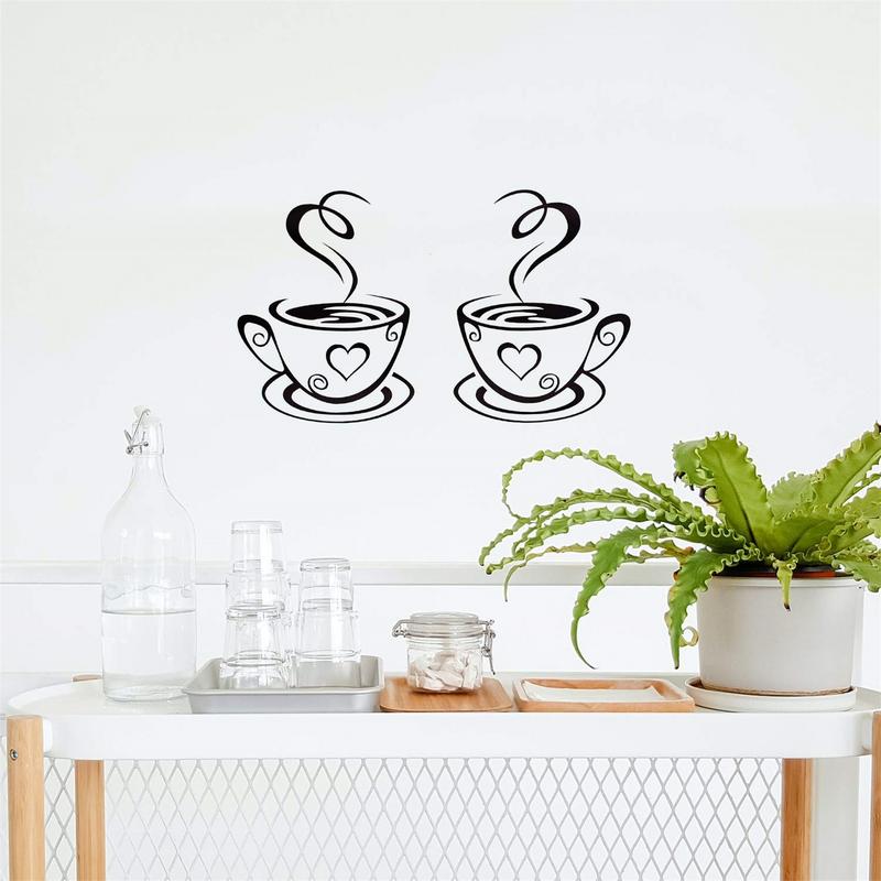 デュアルコーヒーカップステッカーリムーバブル Diy マグデ - Interior Design Kitchen のレビューと価格