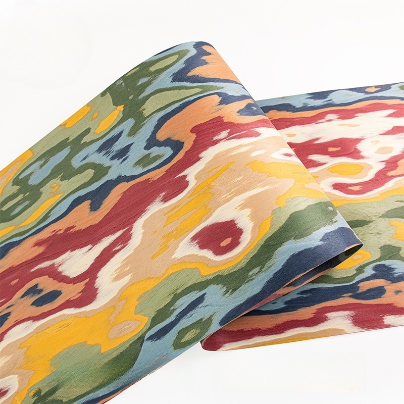 58x250cm カラフルなテックグラフィティウッドベニヤ、 - Interior Design Tech のレビューと価格