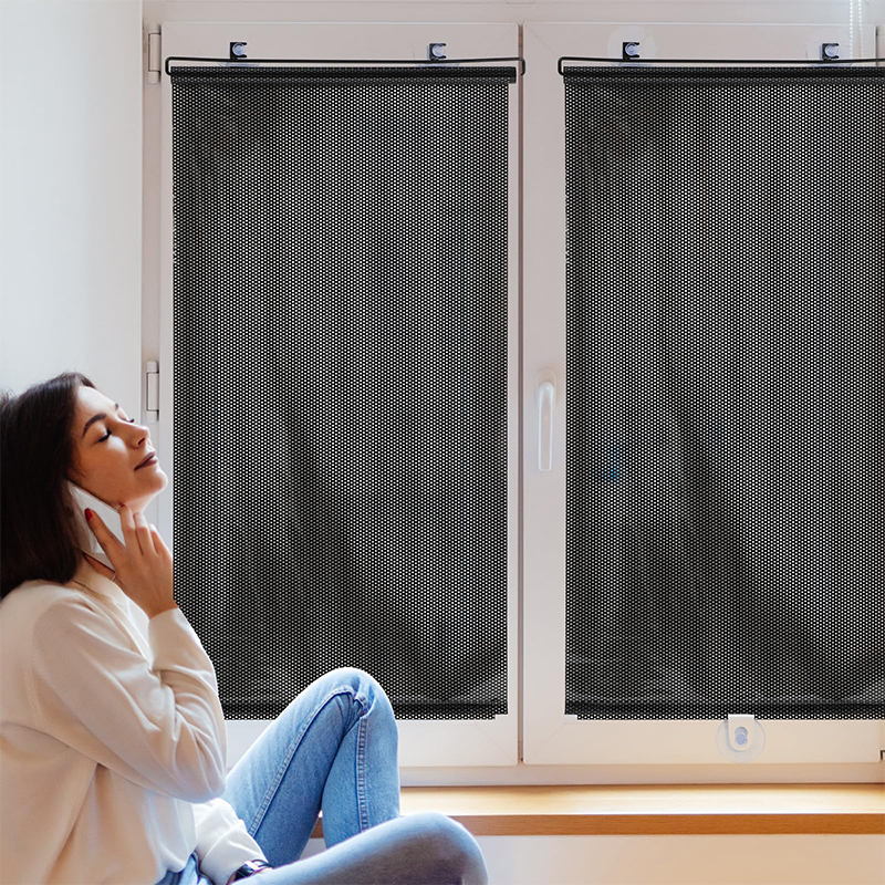 窓ローラーブラインド吸盤遮光掘削家の装飾ブラインド遮光カーテ - Linen Roller Blind のレビューと価格