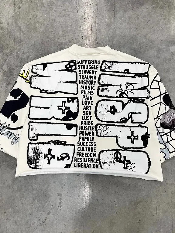 Y2K Tシャツ ミドル丈 長袖 メンズ レディース パンク - Linen Roller Blind のレビューと価格