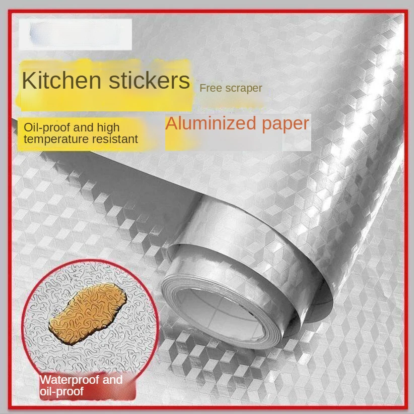 キッチン耐油ステッカー ストーブトップ高温自己粘着壁紙 キャ - Interior Design Kitchen のレビューと価格