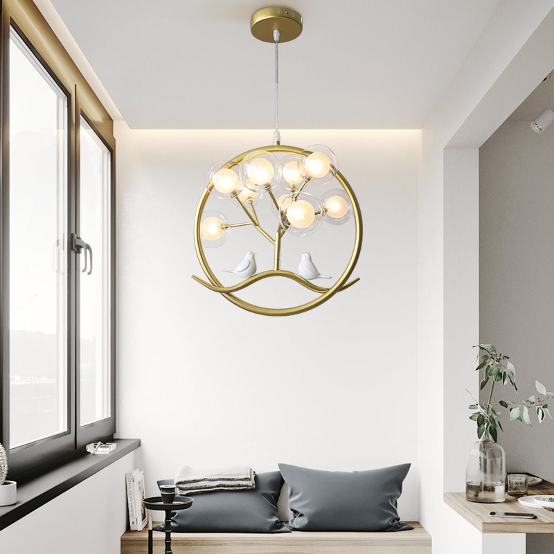 北欧ボールシャンデリアゴールドデザイン木の枝シャンデリア鳥ホ - Interior Design Kitchen Modern のレビューと価格