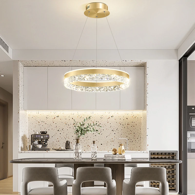 モダンラグジュアリークリスタルLEDペンダントライト（リビン - Interior Design Kitchen Modern のレビューと価格