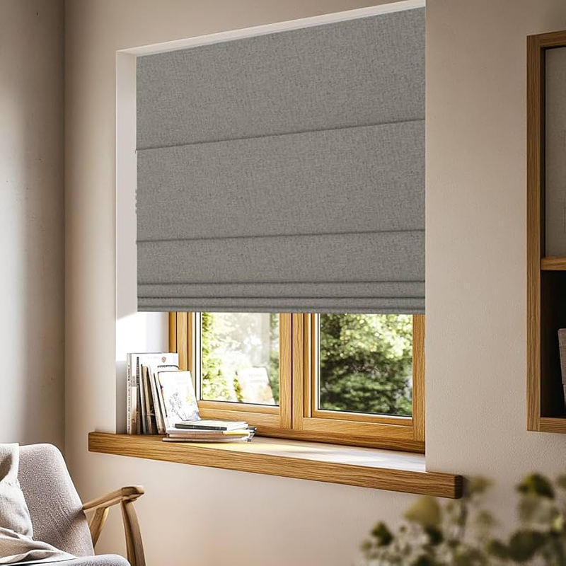 フランス産リネン遮光ローマンブラインド、麻生地、簡単設置、U - Linen Roller Blind のレビューと価格