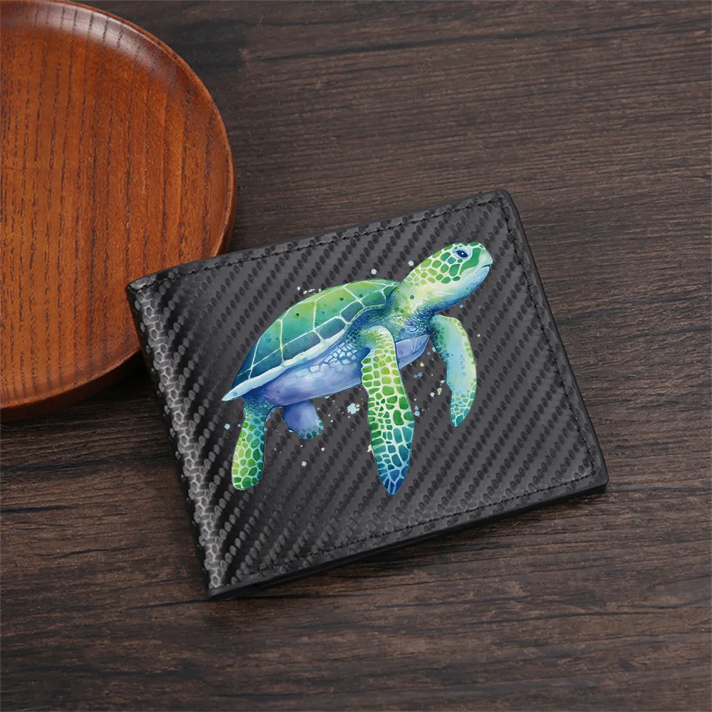 ウミガメ水彩イラスト水生動物メンズ財布シンプルビジネスモダン - Interior Design Illustration のレビューと価格